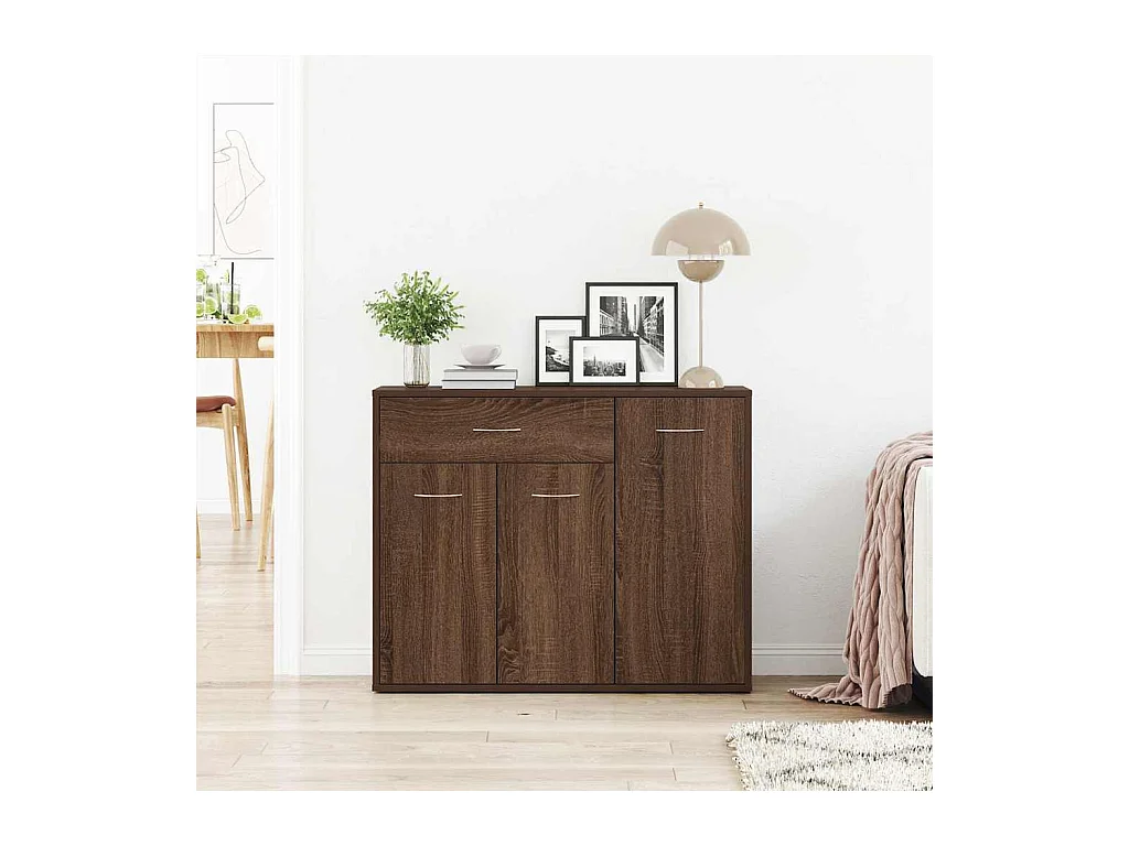 Buffet | Commode à tiroir | Meuble de rangement Chêne marron 88x30x70 cm Bois d'ingénierie
