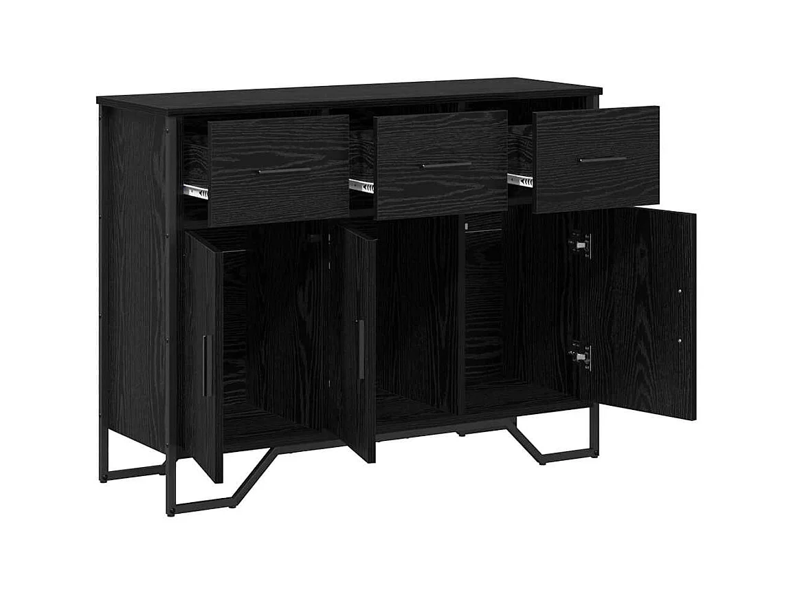 Buffet | Bahut | Meuble de rangement Chêne noir 97x32,5x74,5 cm Bois d'ingénierie