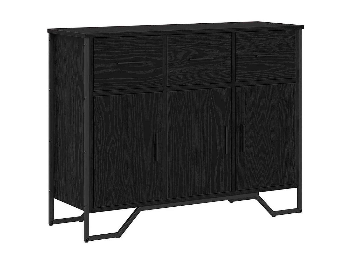 Buffet | Bahut | Meuble de rangement Chêne noir 97x32,5x74,5 cm Bois d'ingénierie