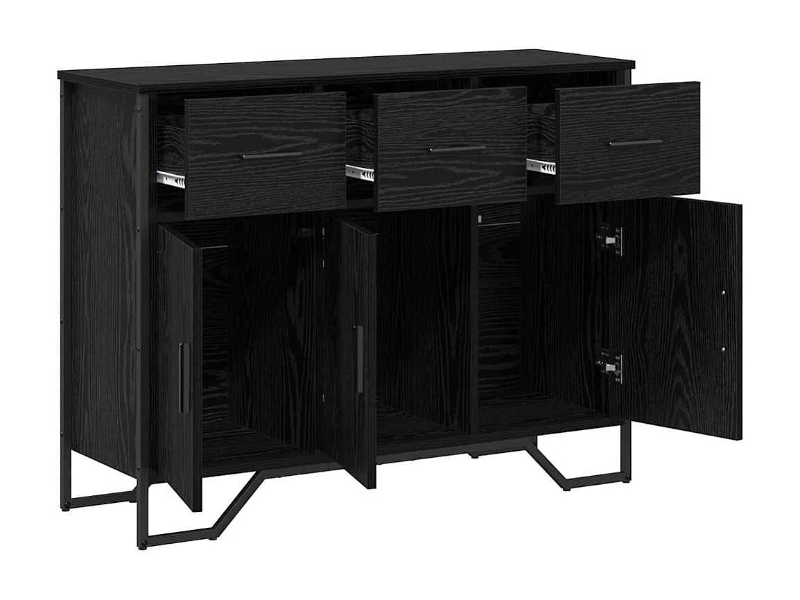 Buffet | Bahut | Meuble de rangement Chêne noir 97x32,5x74,5 cm Bois d'ingénierie