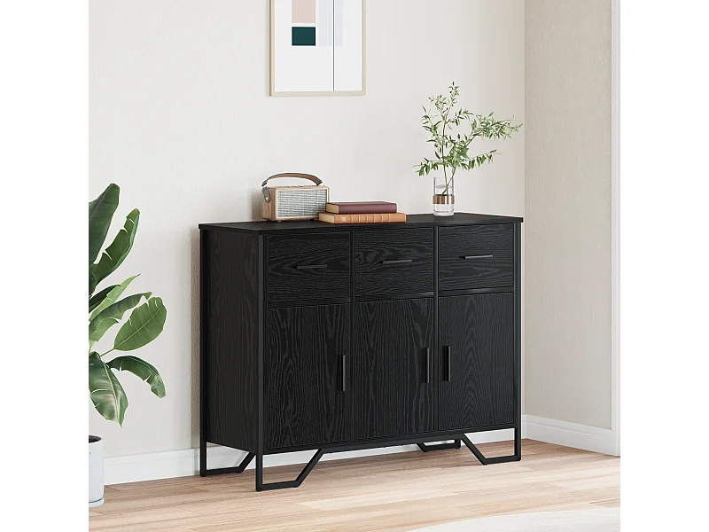 Buffet | Bahut | Meuble de rangement Chêne noir 97x32,5x74,5 cm Bois d'ingénierie