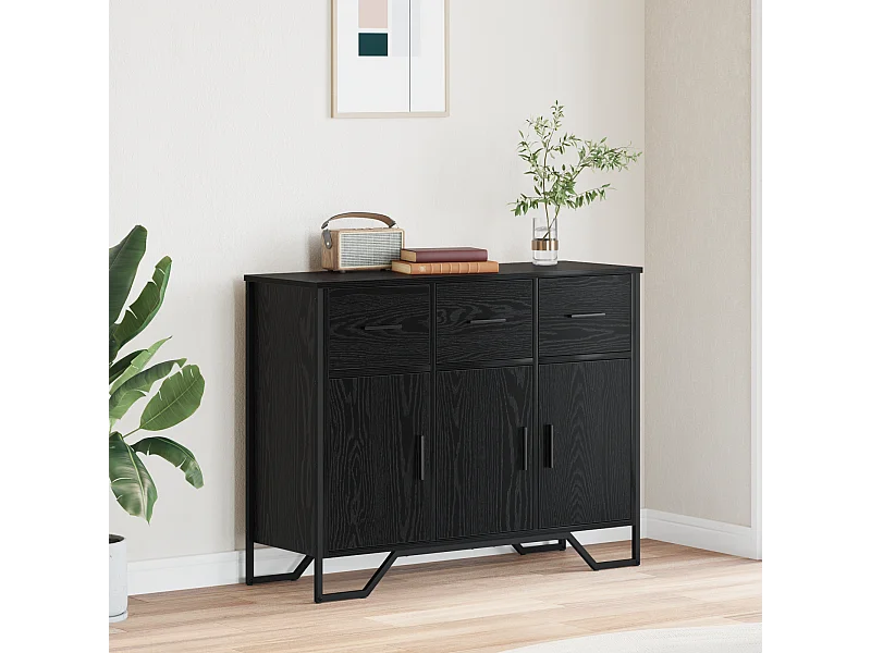 Buffet | Bahut | Meuble de rangement Chêne noir 97x32,5x74,5 cm Bois d'ingénierie