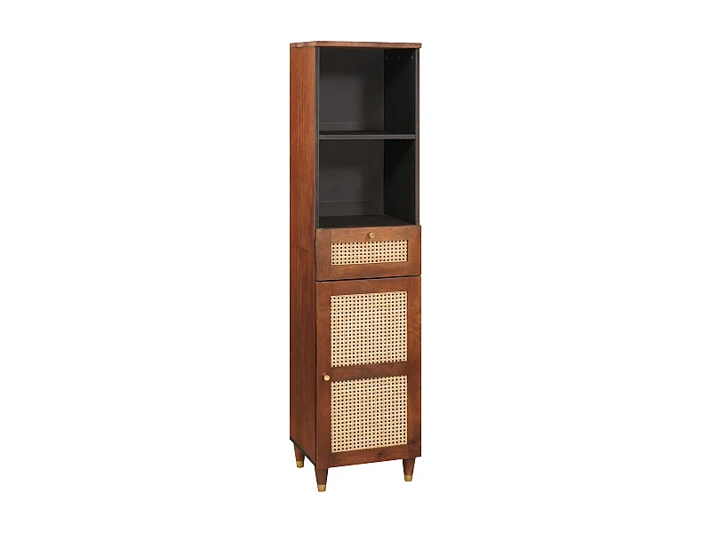 Credenza | Buffet | Armadio con cassetto con lo scaffale con archiviazione con porta Marrone 38 x 33.5 x 160 cm