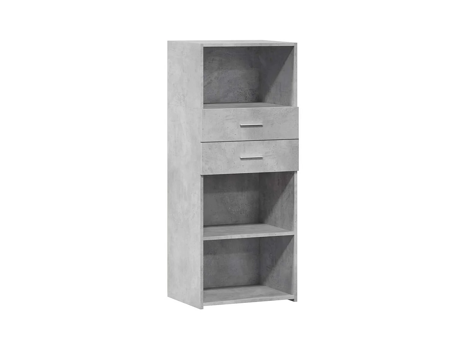 Buffet | Bahut | Meuble de rangement haut gris béton 50x42,5x124 cm bois d'ingénierie