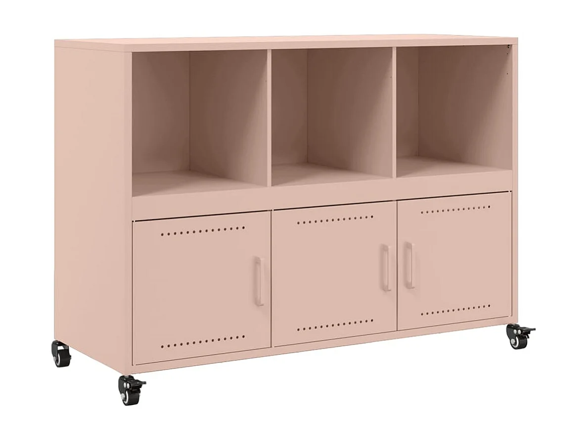 Credenza | Buffet | Armadio Rosa 100,5x39x72 cm in Acciaio