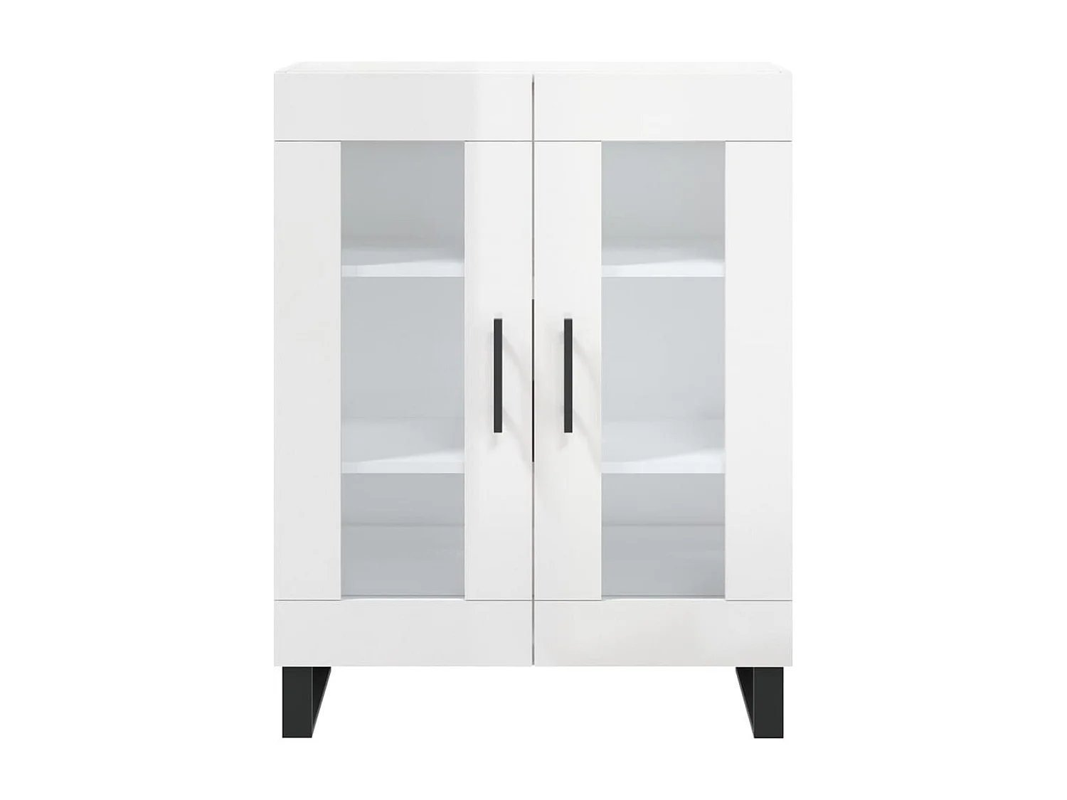 Buffet | Bahut | Meuble de rangement Blanc brillant 69,5x34x90 cm Bois d'ingénierie