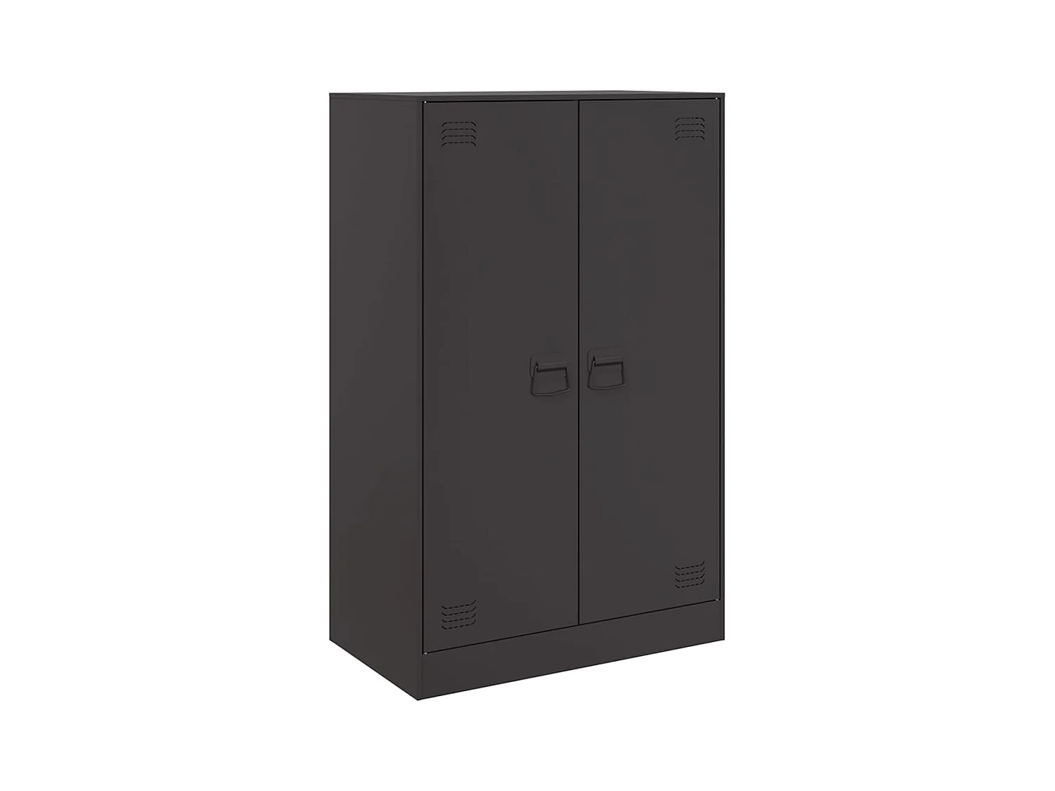 Buffet | Bahut | Meuble de rangement noir 67x39x107 cm acier