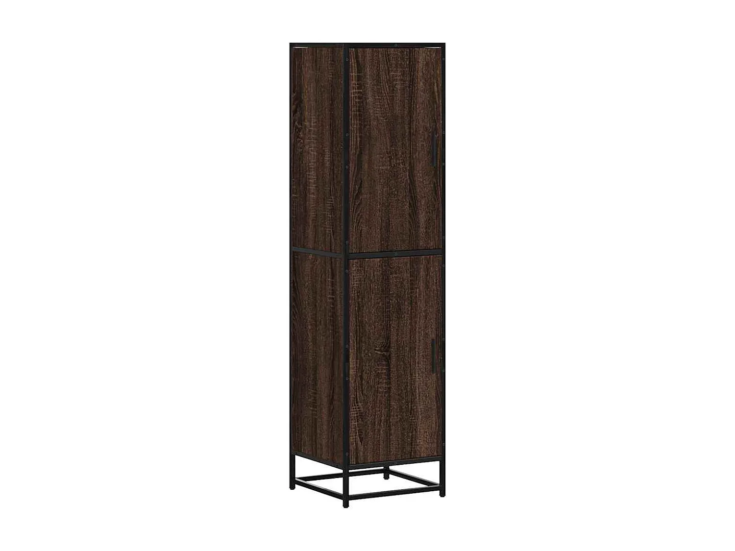 Buffet | Bahut | Meuble de rangement haut chêne marron 35,5x35x139 cm bois d'ingénierie métal