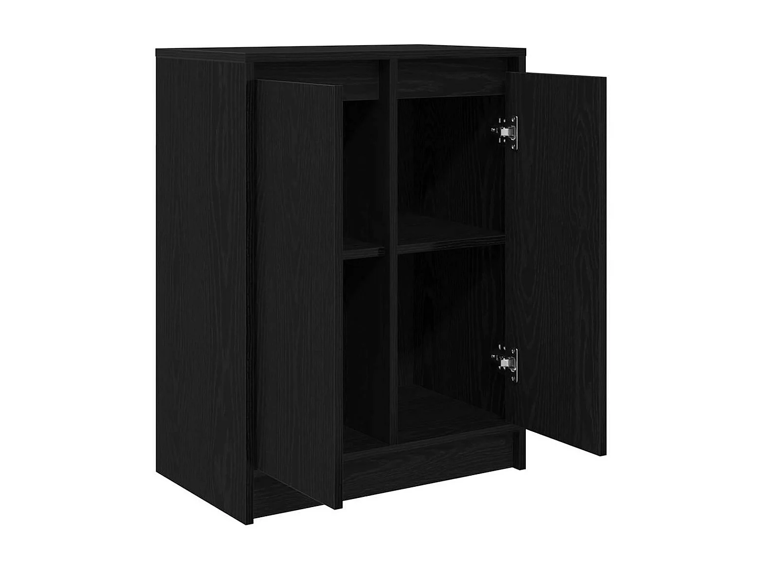 Buffet | Bahut | Meuble de rangement chêne noir 57x34x76 cm bois d'ingénierie
