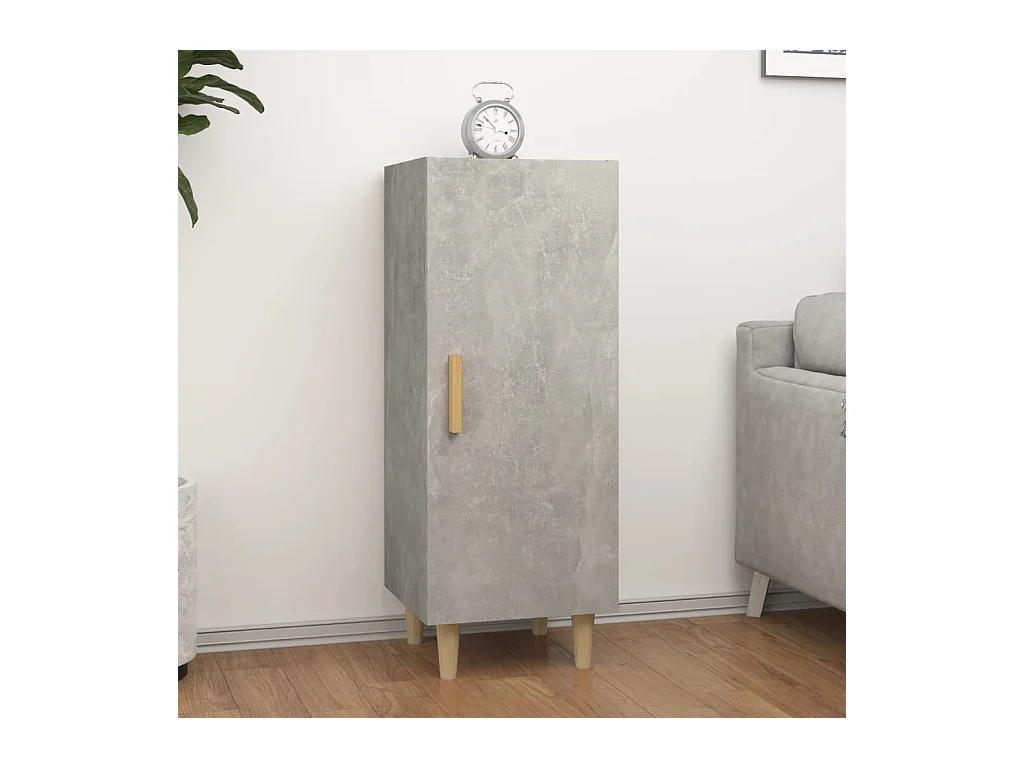 Credenza | Buffet | Armadio Grigio Cemento 34,5x34x90 cm in Legno Multistrato