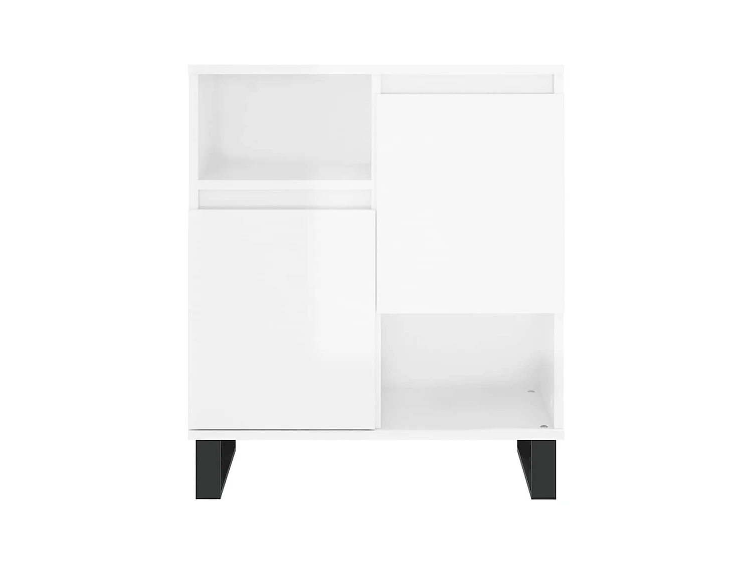 Buffet | Bahut | Meuble de rangement Blanc brillant 60x35x70 cm Bois d'ingénierie