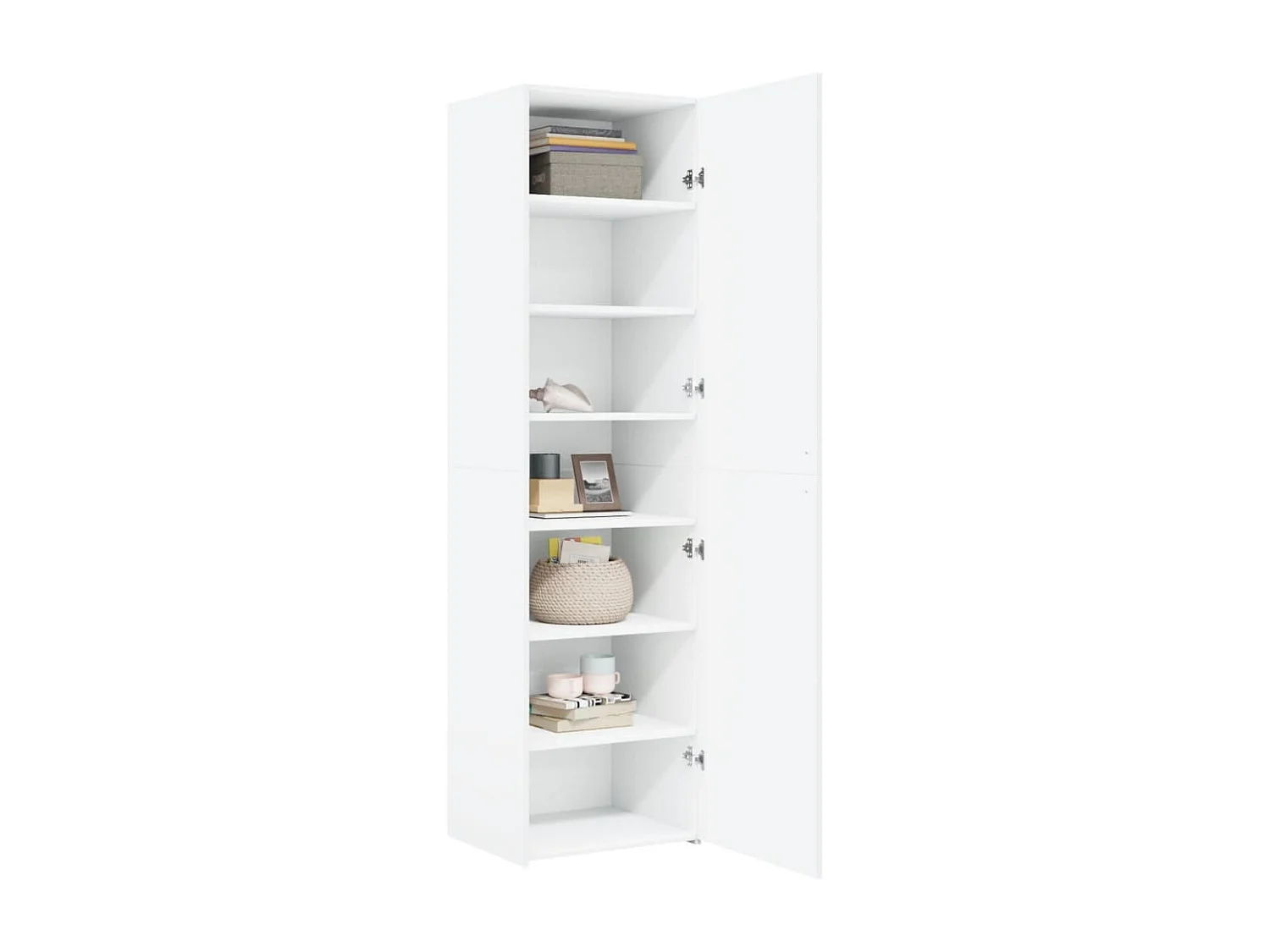 Buffet | Bahut | Meuble de rangement haut blanc 50x42,5x185 cm bois d'ingénierie