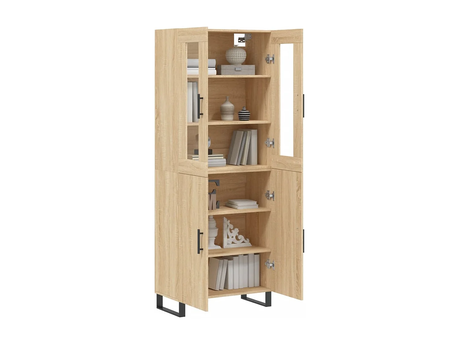 Credenza | Buffet | Armadio Rovere Sonoma 69,5x34x180 cm in Legno Multistrato