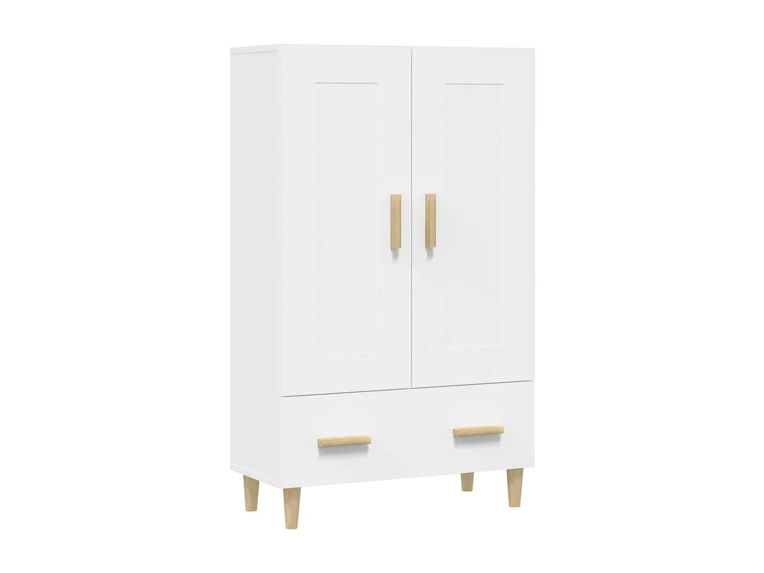 Credenza | Buffet | Armadio Bianca 70x31x115 cm in Legno Ingegnerizzato