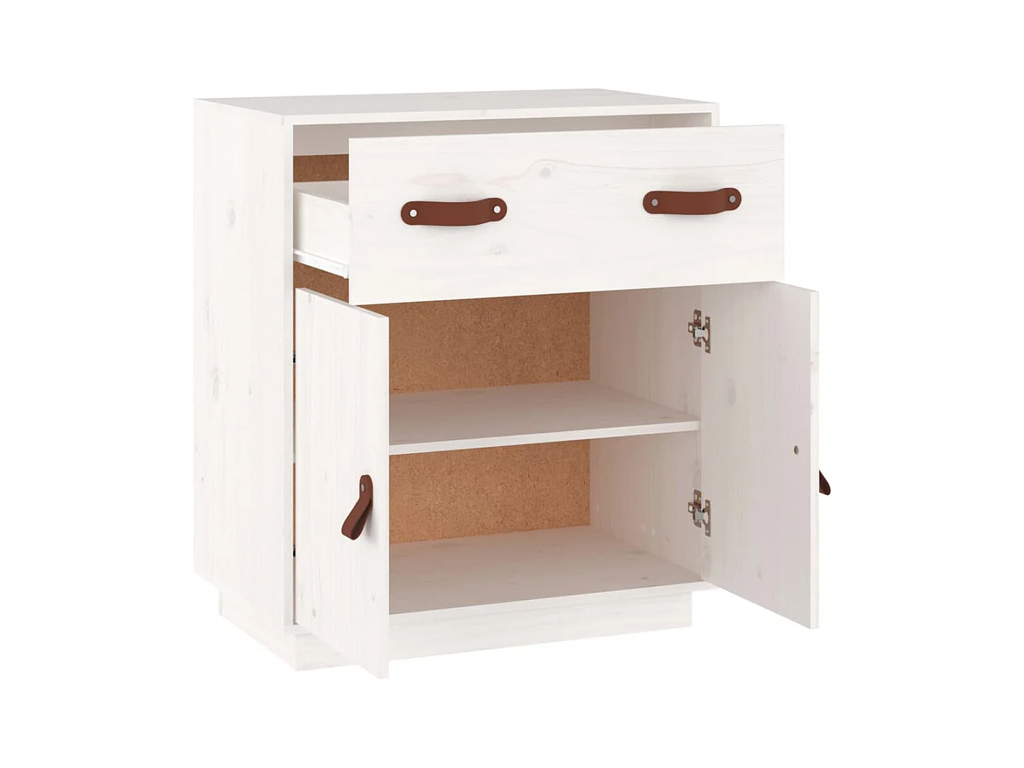 Buffet | Bahut | Meuble de rangement Blanc 65,5x40x75 cm Bois massif de pin