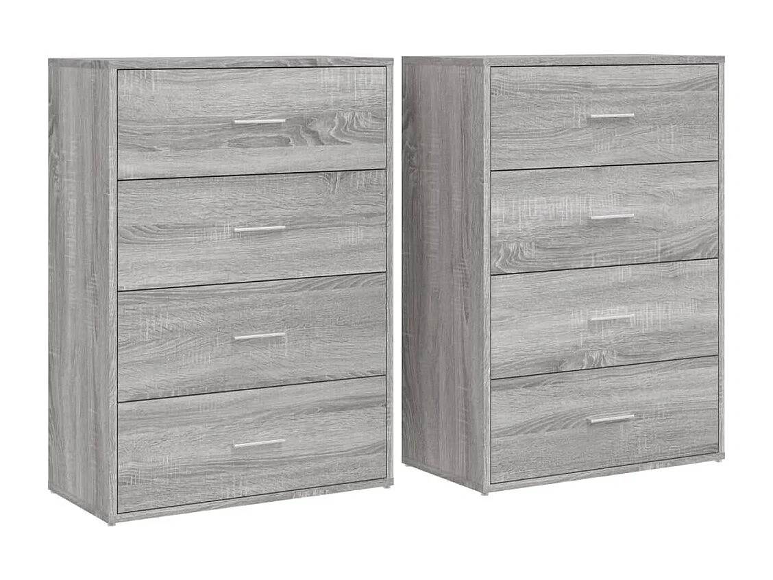 Credenze | Buffet | Armadi 2 pz Grigio Sonoma 60x31x84 cm in Legno Multistrato