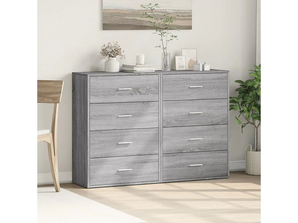 Credenze | Buffet | Armadi 2 pz Grigio Sonoma 60x31x84 cm in Legno Multistrato