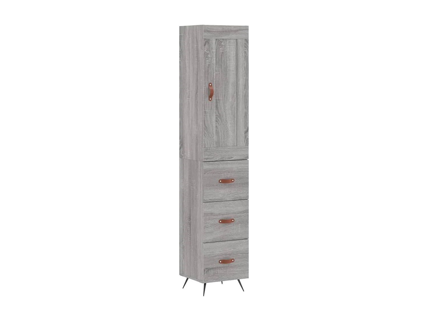 Buffet | Bahut | Meuble de rangement haut Sonoma gris 34,5x34x180 cm Bois d'ingénierie