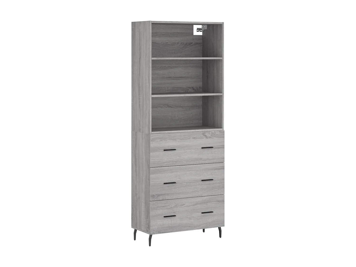 Credenza | Buffet | Armadio Grigio Sonoma 69,5x34x180 cm in Legno Multistrato