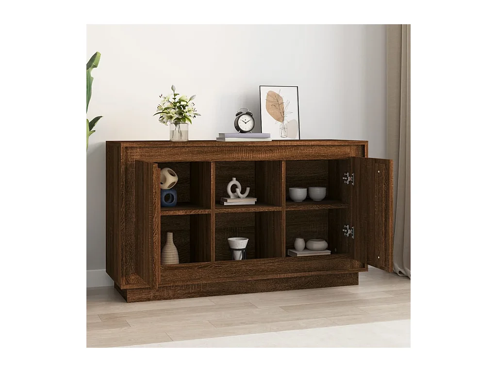 Buffet | Bahut | Meuble de rangement chêne marron 102x35x60 cm bois d'ingénierie