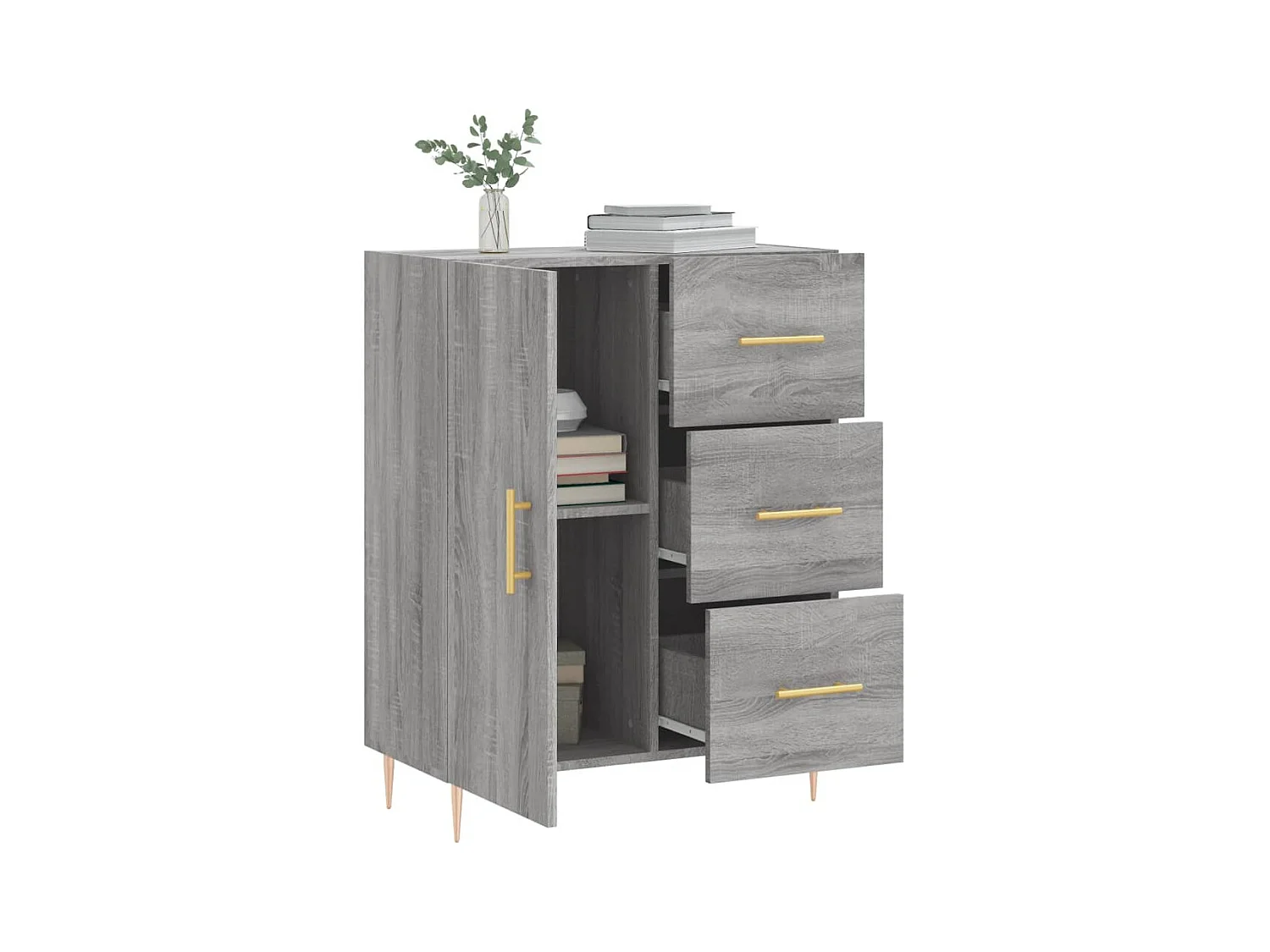 Credenza | Buffet | Armadio Grigio Sonoma 69,5x34x90 cm in Legno Multistrato