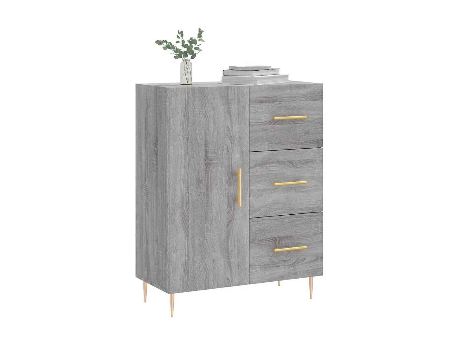 Credenza | Buffet | Armadio Grigio Sonoma 69,5x34x90 cm in Legno Multistrato