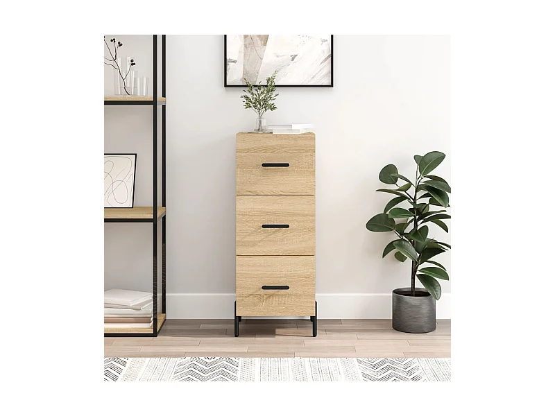Buffet | Bahut | Meuble de rangement Chêne sonoma 34,5x34x90 cm Bois d'ingénierie