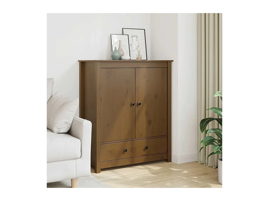 Buffet | Bahut | Meuble de rangement Marron miel 83x41,5x100 cm Bois massif de pin