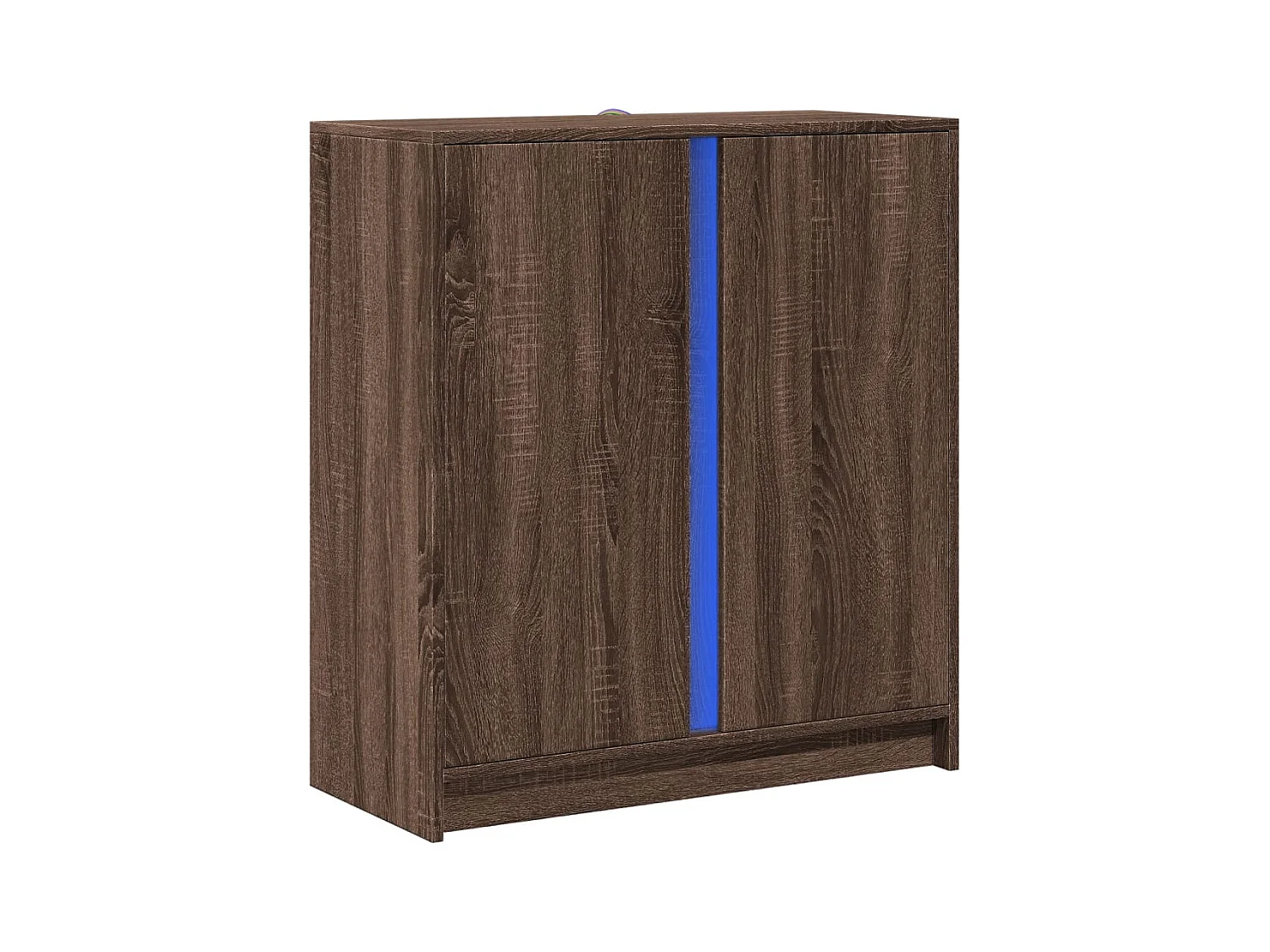 Buffet | Bahut | Meuble de rangement avec LED chêne marron 77x34x85 cm bois d'ingénierie