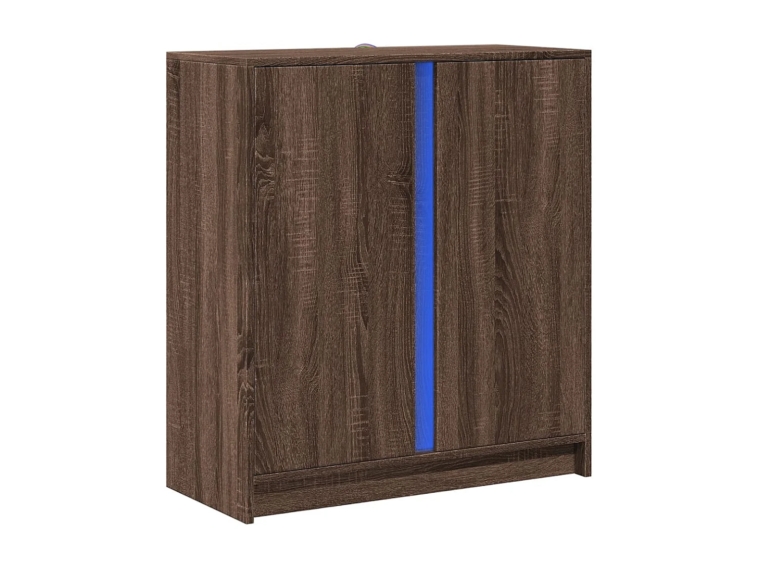 Buffet | Bahut | Meuble de rangement avec LED chêne marron 77x34x85 cm bois d'ingénierie