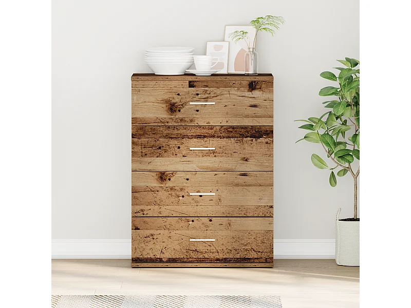 Credenza | Buffet | Armadio Legno Antico 60 x 39 x 80 cm Legno multistrato