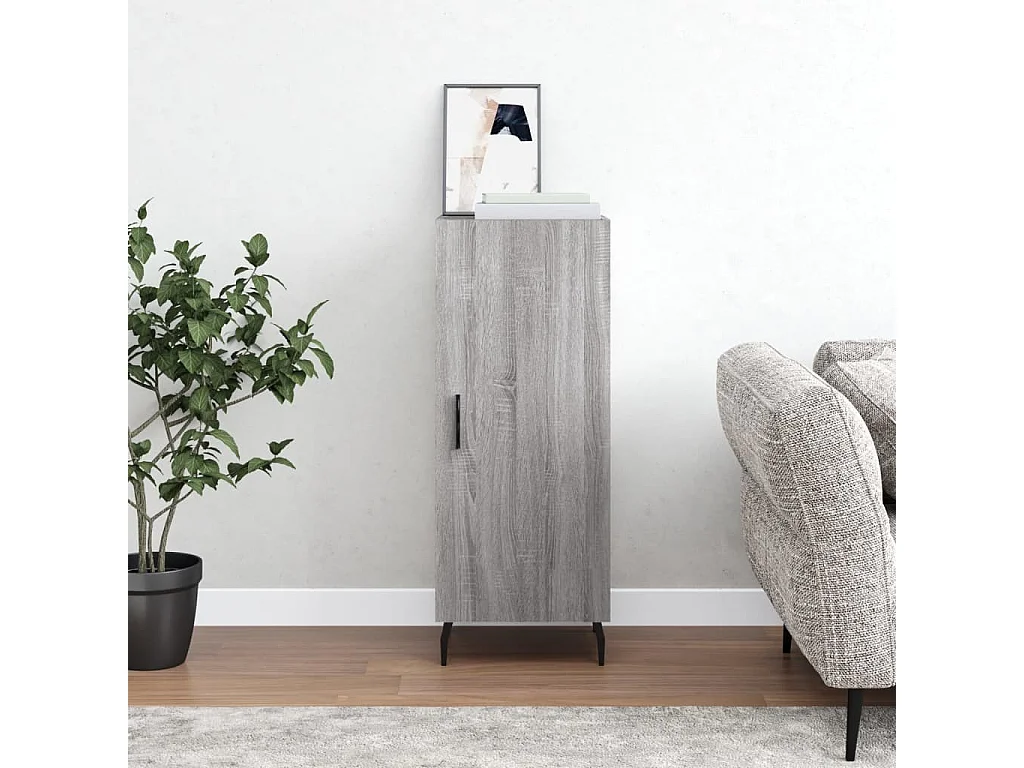 Buffet | Bahut | Meuble de rangement Sonoma gris 34,5x34x90 cm Bois d'ingénierie