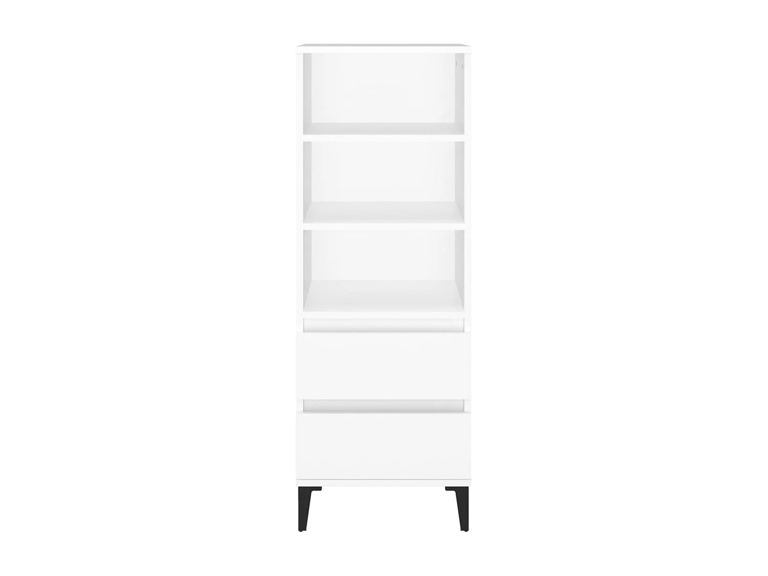 Credenza | Buffet | Armadio Bianco 40x36x110 cm in Legno Multistrato