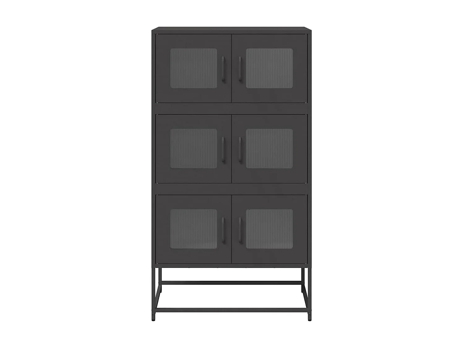Credenza | Buffet | Armadio Nera 68x39x123 cm in Acciaio