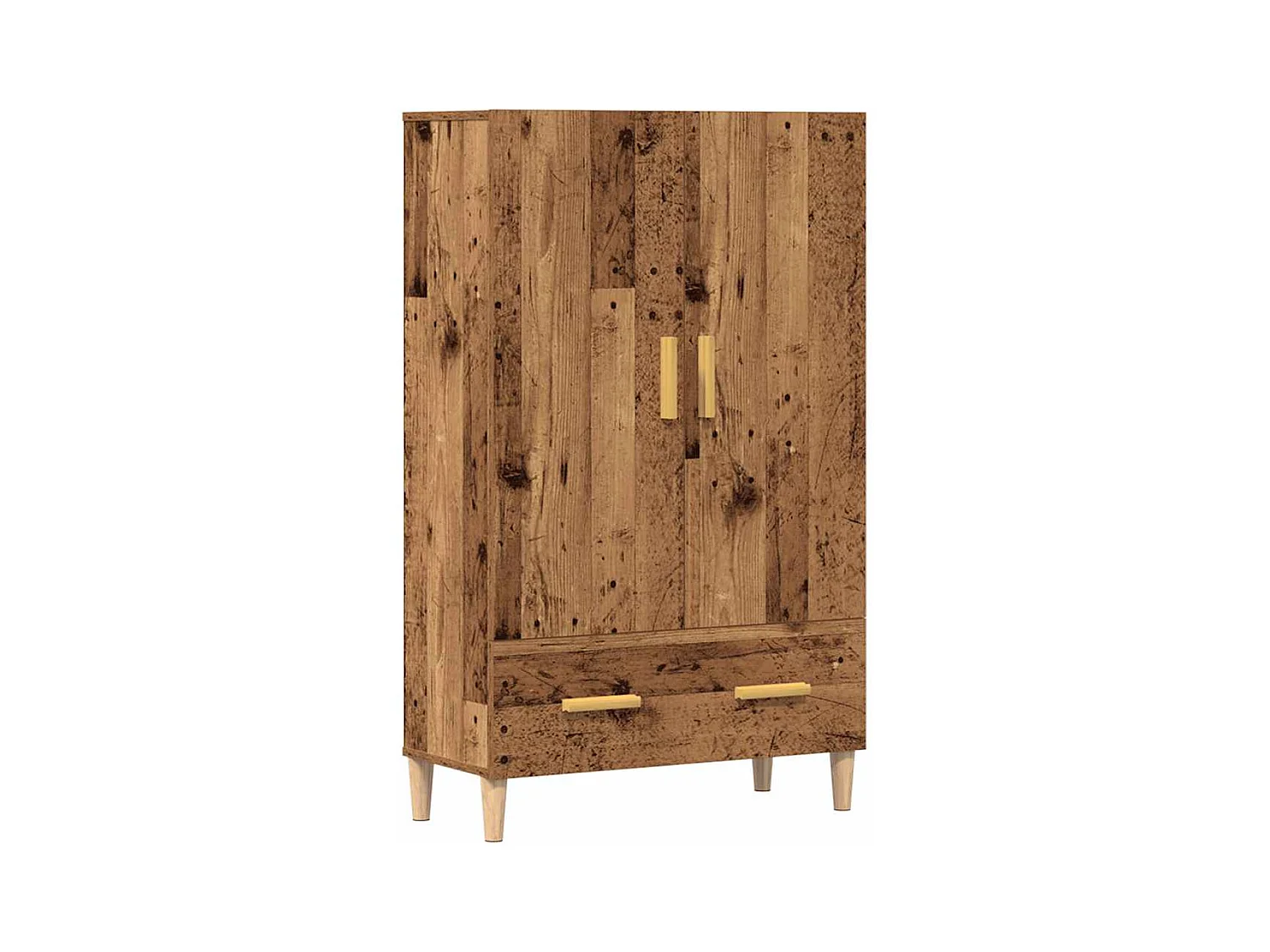 Credenza | Buffet | Armadio Legno Antico 70x31x115 cm in Legno Multistrato