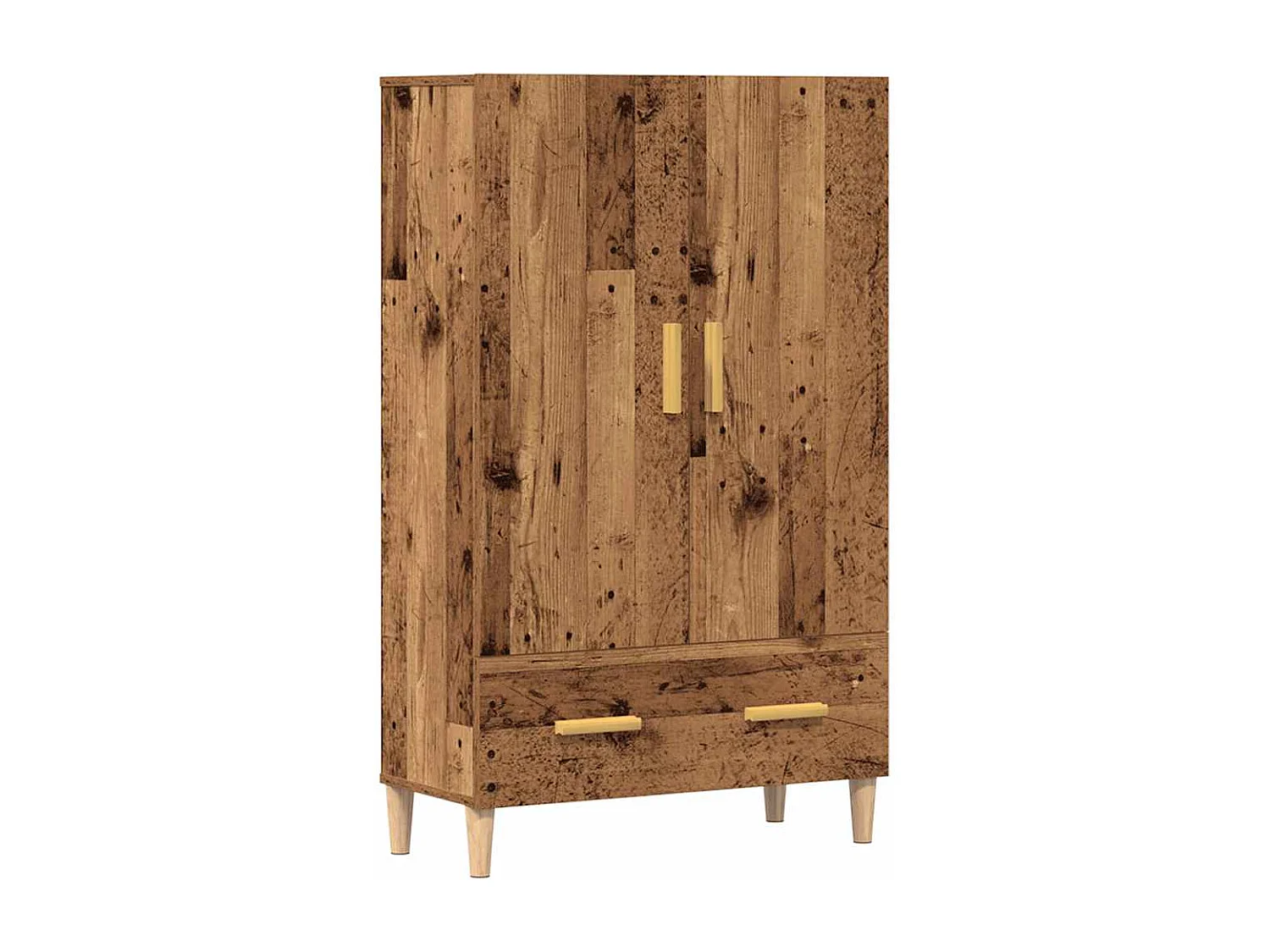 Credenza | Buffet | Armadio Legno Antico 70x31x115 cm in Legno Multistrato