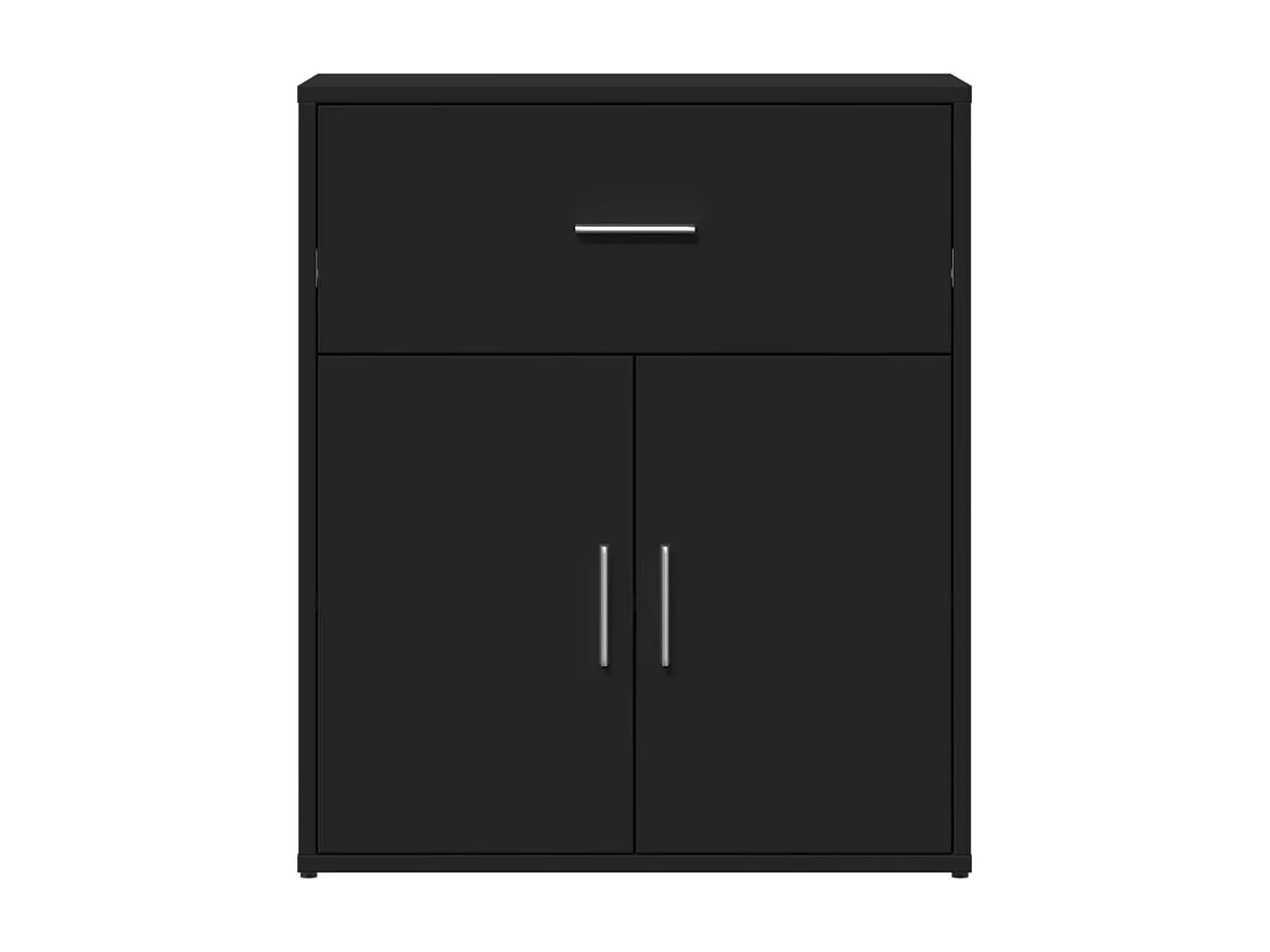 Buffets | Bahuts | Meuble de rangement 2 pcs noir 60x31x70 cm bois d'ingénierie