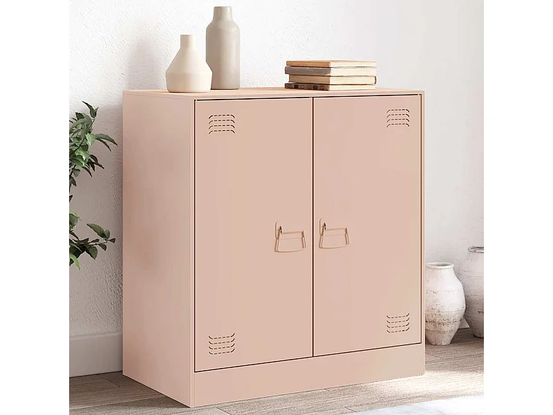 Credenza | Buffet | Armadio Rosa 67x39x73 cm in Acciaio