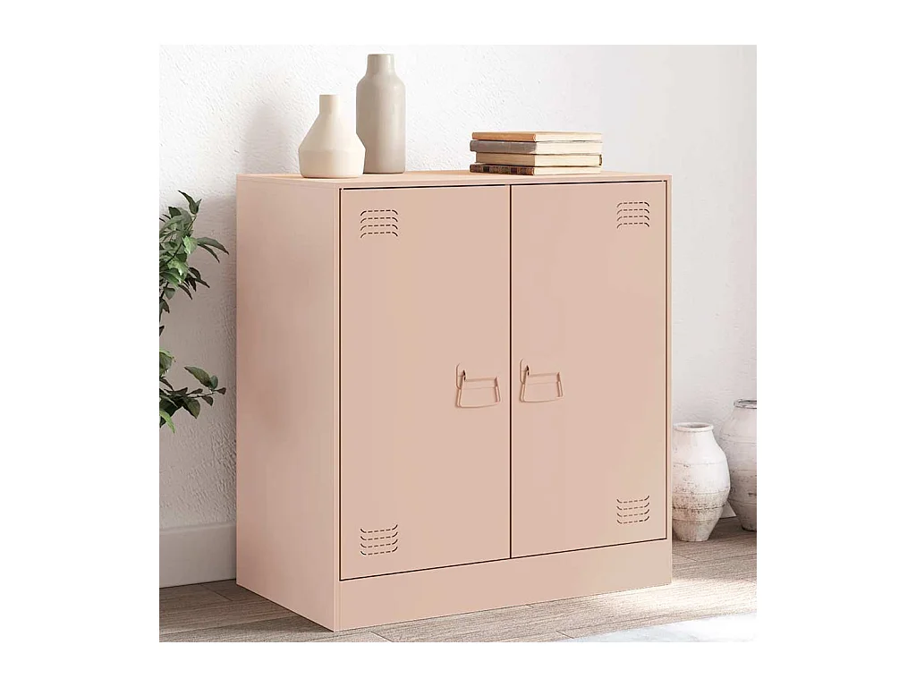 Buffet | Bahut | Meuble de rangement rose 67x39x73 cm acier