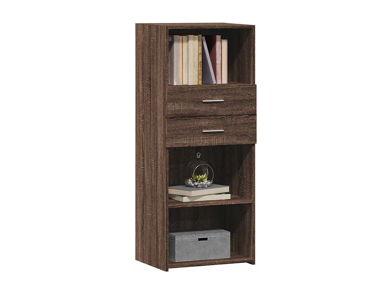 Buffet | Bahut | Meuble de rangement haut chêne marron 50x42,5x124 cm bois d'ingénierie