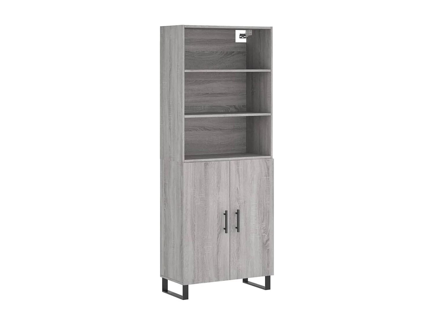 Buffet | Bahut | Meuble de rangement haut Sonoma gris 69,5x34x180 cm Bois d'ingénierie