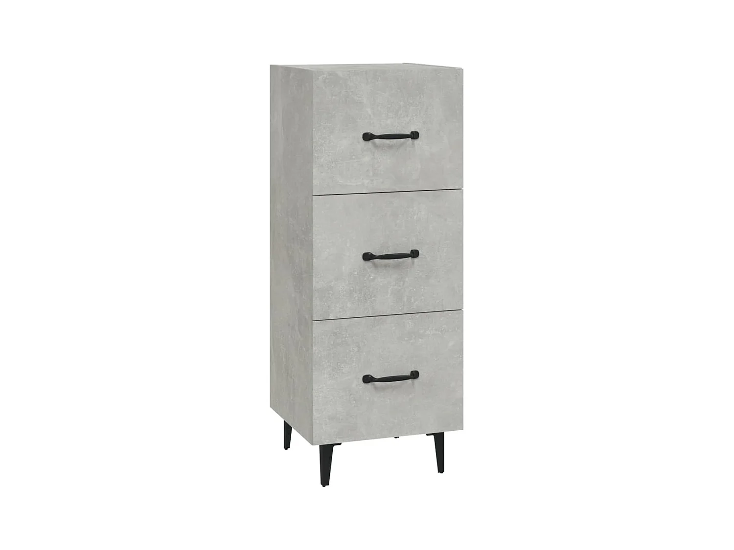 Buffet | Bahut | Meuble de rangement Gris béton 34,5x34x90 cm Bois d'ingénierie