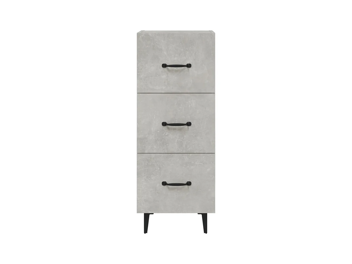 Buffet | Bahut | Meuble de rangement Gris béton 34,5x34x90 cm Bois d'ingénierie