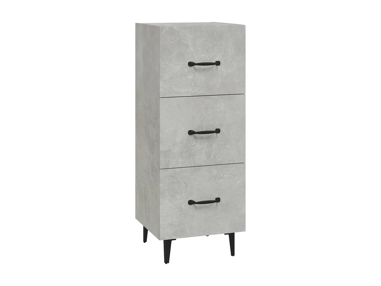 Credenza | Buffet | Armadio Grigio Cemento 34,5x34x90 cm in Legno Multistrato