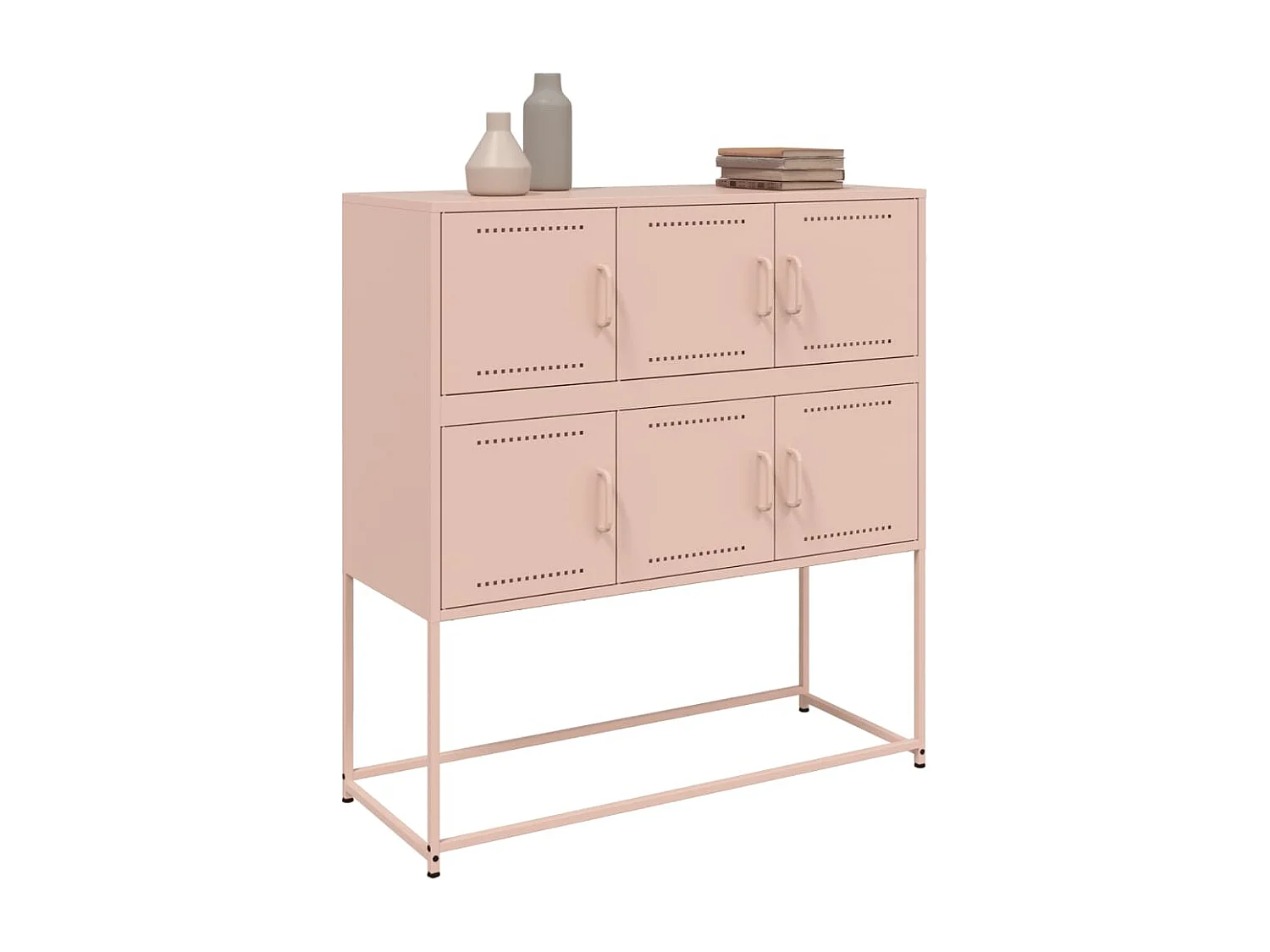 Credenza | Buffet | Armadio Rosa 100,5x39x107 cm in Acciaio