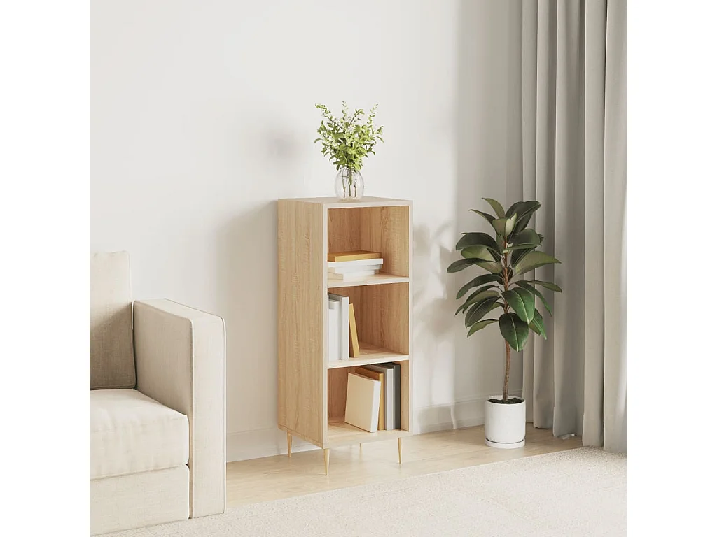 Buffet | Bahut | Meuble de rangement chêne sonoma 34,5x32,5x90 cm bois d'ingénierie