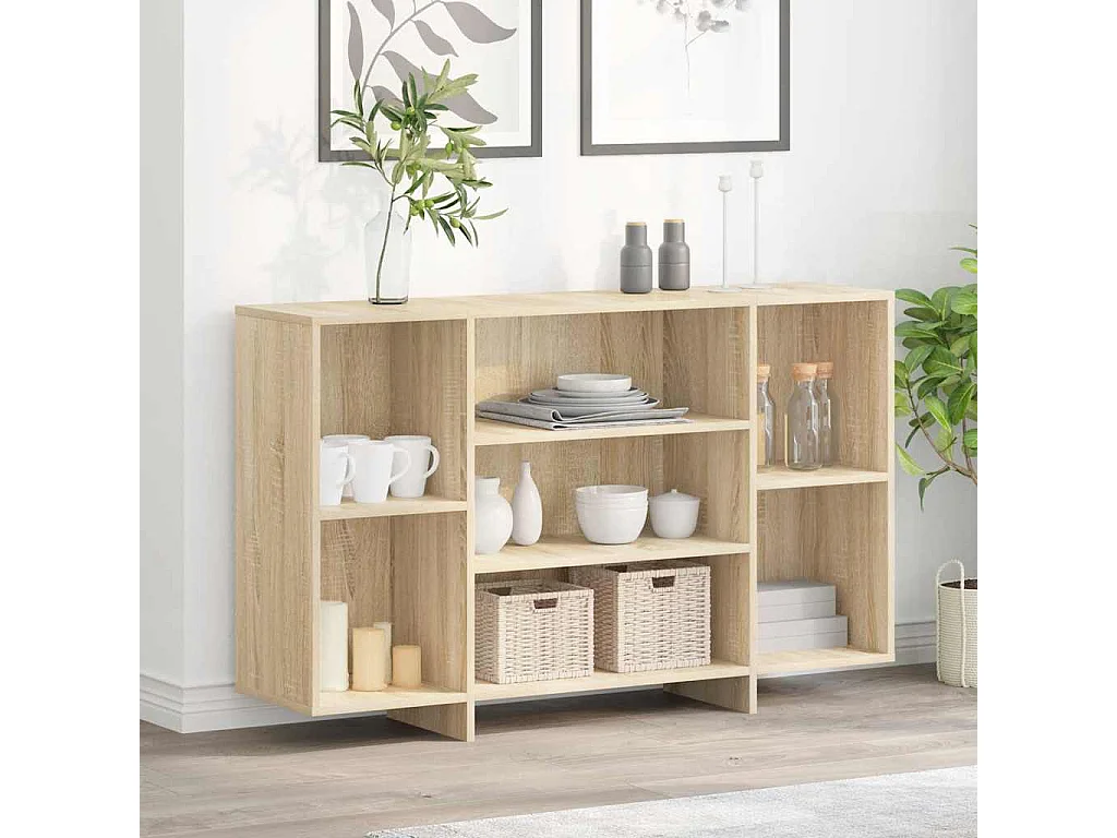 Buffet | Bahut | Meuble de rangement chêne sonoma 120x30x75 cm bois d'ingénierie