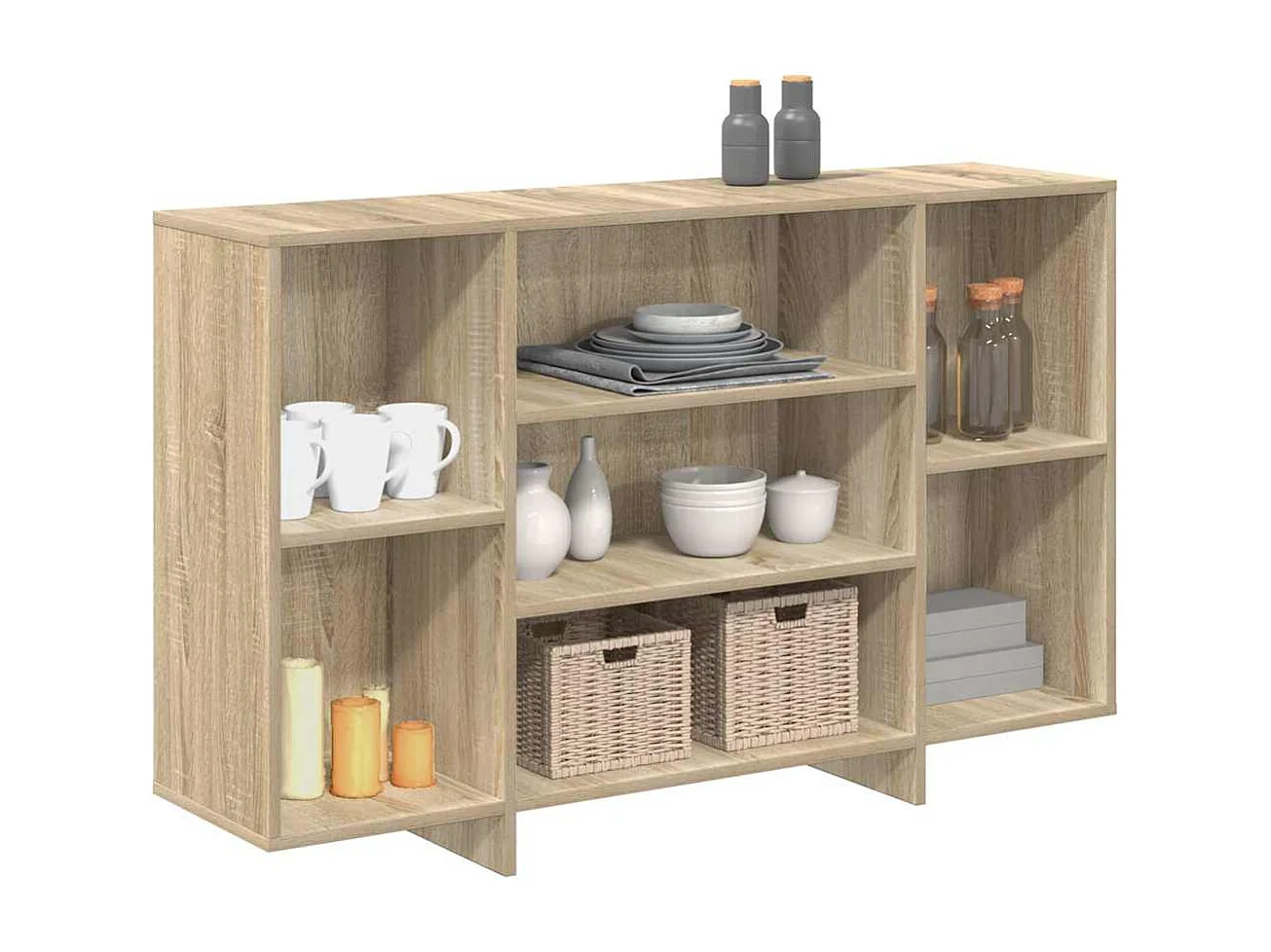 Buffet | Bahut | Meuble de rangement chêne sonoma 120x30x75 cm bois d'ingénierie