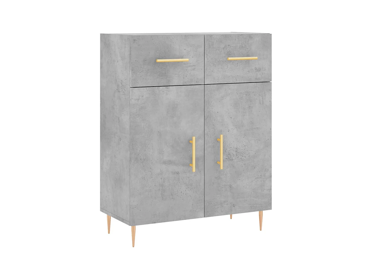 Credenza | Buffet | Armadio Grigio Cemento 69,5x34x90 cm in Legno Multistrato