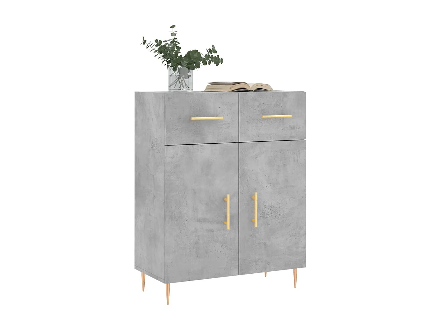 Buffet | Bahut | Meuble de rangement gris béton 69,5x34x90 cm bois d'ingénierie
